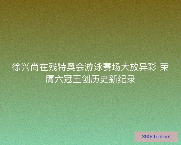 徐兴尚在残特奥会游泳赛场大放异彩 荣膺六冠王创历史新纪录