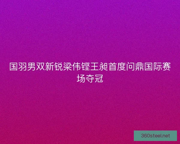 国羽男双新锐梁伟铿王昶首度问鼎国际赛场夺冠