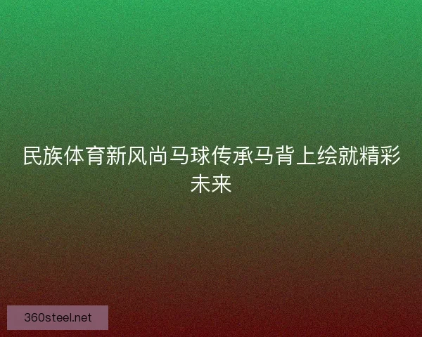 民族体育新风尚马球传承马背上绘就精彩未来